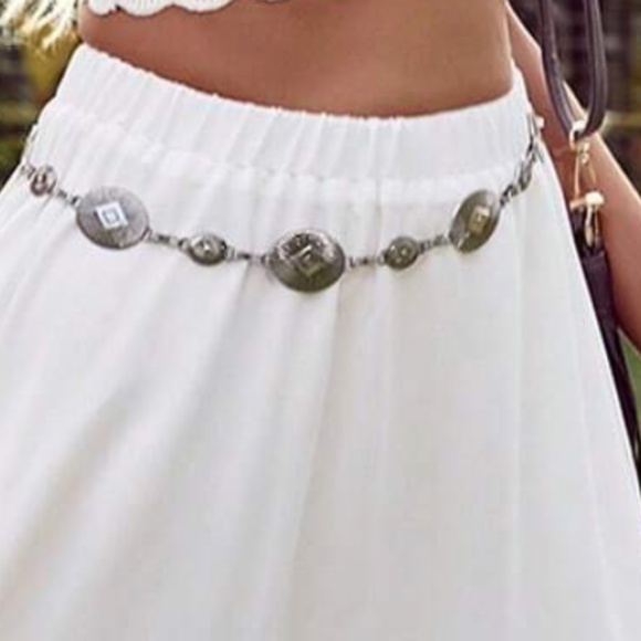 Boho White lace High low Stretchy Waist Maxi Skirt - Picture 4 of 10